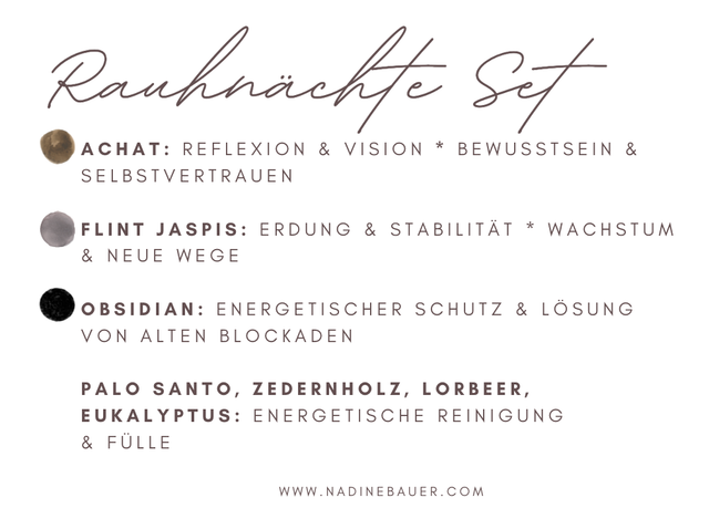 Rauhnächte - Kristalle & Räucher Set