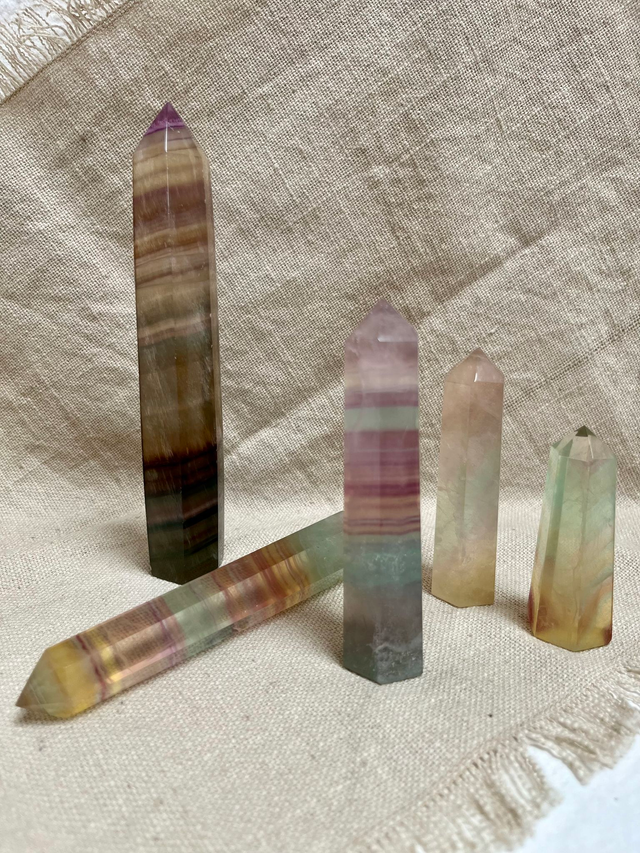 Regenbogen Fluorit - Tower